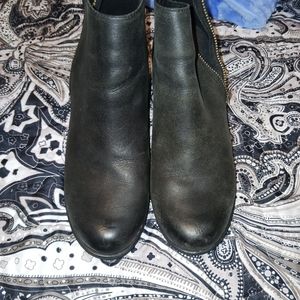 Sorel Leather waterproof wedge boots Size 9 Black